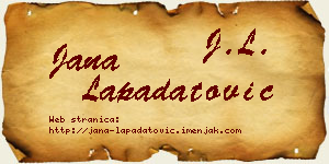 Jana Lapadatović vizit kartica